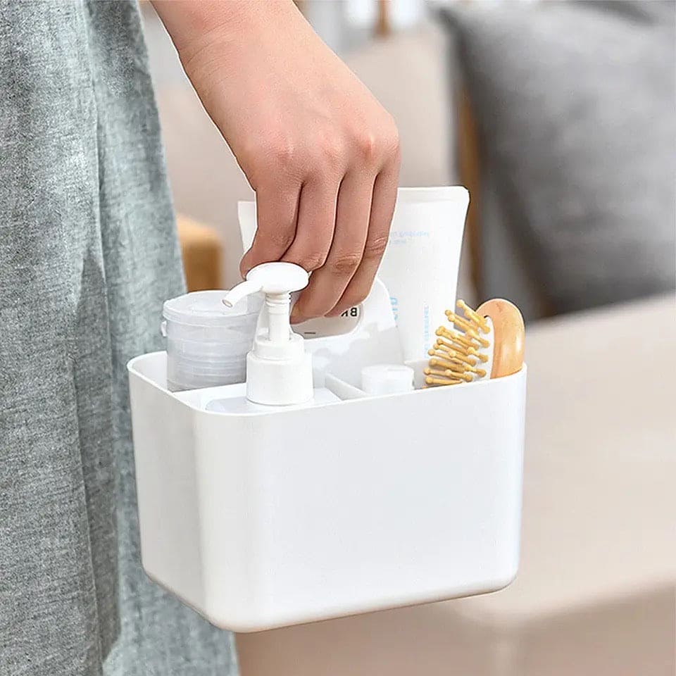 3 Compartment Shower Container, Portable Desktop Storage Box, Multifunction Divided Organizer, Countertop Storage Box With Handle, Multipurpose Stackable Storage Box 3 Compartment Shower Container, Portable Desktop Storage Box, Multifunction Divided Organizer, Countertop Storage Box With Handle, Multipurpose Stackable Storage Box